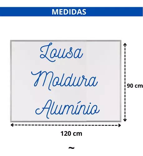 Lousa Grande 120 X 90 Cm De Alumínio Caneta Apagador Reunião Frete grátis