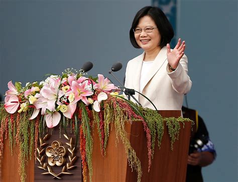 Tsai Ing Wen Taiwans First Female President Omits Mention Of One