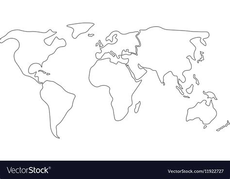 Simple World Map Vector at GetDrawings | Free download