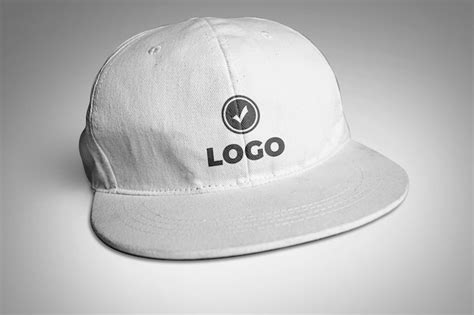 Premium PSD | White cap logo mockup