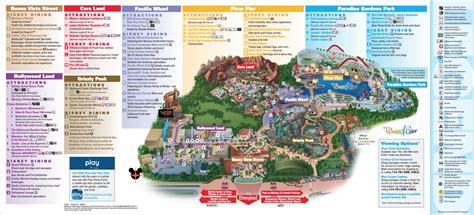 Disneyland Park Map In California Map Of Disneyland Disney