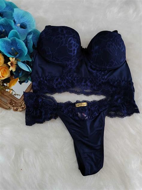 Conjunto P Azul Ref Imp Rio Lingerie