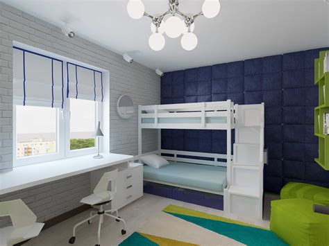 Детская комната для двоих мальчишек: интерьер для подростков ...