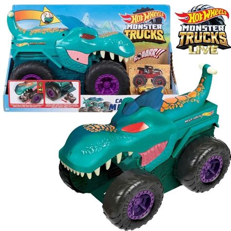 Игровой набор Mattel Hot Wheels Monster Trucks Монстр трак Голодный Мега Рекс купить на OZON