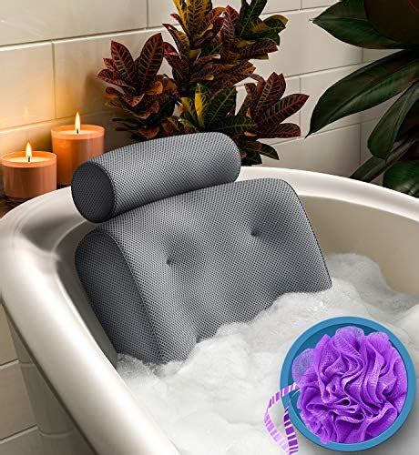 Coastacloud Bath Pillow Spa Bathtub Pillow With Large Suction Cups