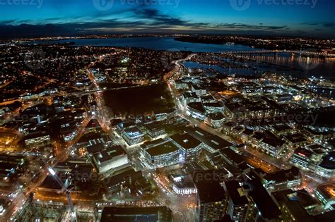 Auckland Night view aerial panorama 17417215 Stock Photo at Vecteezy