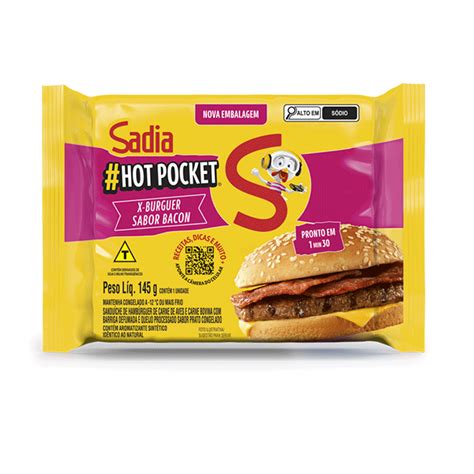 Sanduíche Congelado X Burguer Bacon Sadia Hot Pocket Pacote g BIG BOX Lago Norte CA