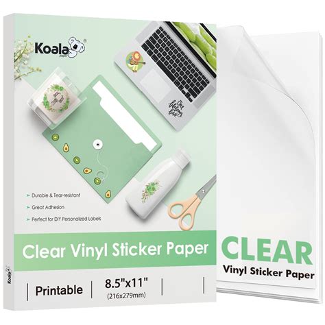 Koala Clear Sticker Paper For Inkjet Printer Waterproof Clear