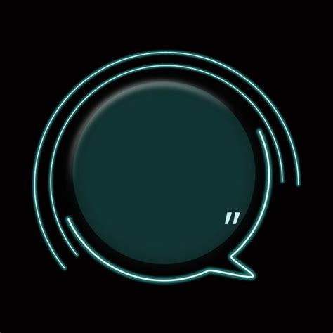 Premium Vector Vector Neon Blue Speech Bubble With Glass Morphime Effect