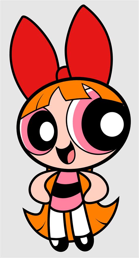 Network Ten Ppg Blossom What A Cartoon Flat Color Powerpuff Girls