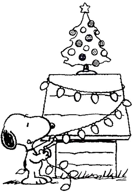 Frohe Weihnachten mit Snoopy Färbung Seite Kostenlose druckbare