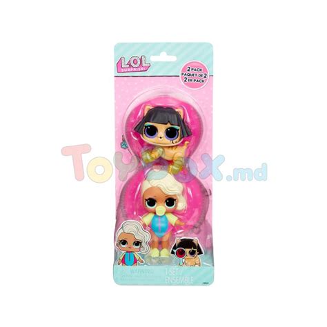 L O L Surprise 987819 Set 2 Figurine LOL Surprise OPP Tot Pet Surfer Babe Ancient Meow