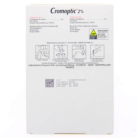 Cromoptic 2 Collyre 30 Unidoses Bausch Lomb IllicoPharma