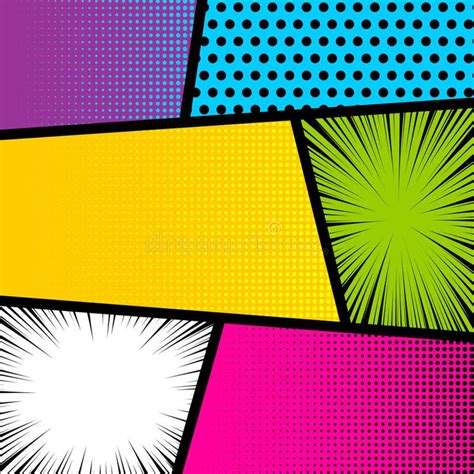 Pop Art Comic Book Strip Background Pop Art Comics Book Magazine Cover