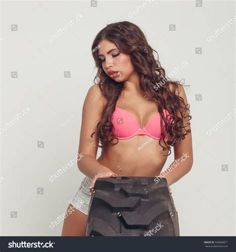Sexy Girl Bikini Beautiful Brunette Posing Stock Photo 545604871 Shutterstock