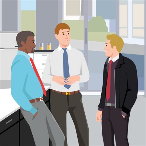 Colleagues In Office Flat Vector Illustration Coworkers Relaxing