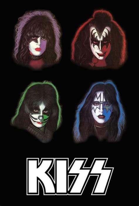 Kiss 1978 Solo Albums Collage Stand Up Display Kiss Band