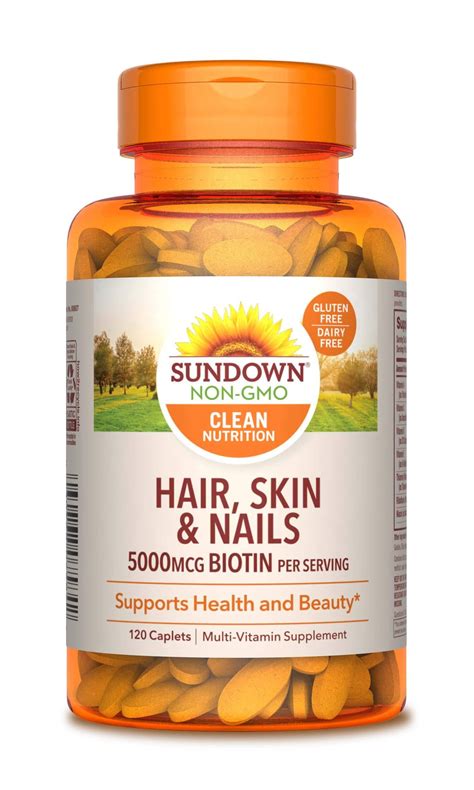 Hair Skin And Nails Vitamins By Sundown With Collagen Non Gmoˆ Free Of Gluten Dairy