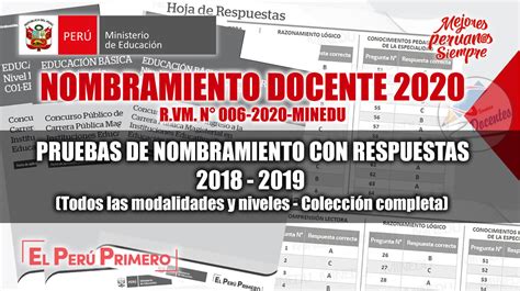 📚 【 Nombramiento De Profesor 2020 Folleto Y Clave De Respuestas Para Los Exámenes 2018 Y 2019