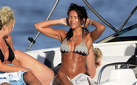 Bikini Clad Michelle Keegan Showcases Her Tanned Physique And Cuddles Shirtless Mark Wright In