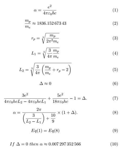 Fine Structure Constant - 10 steps