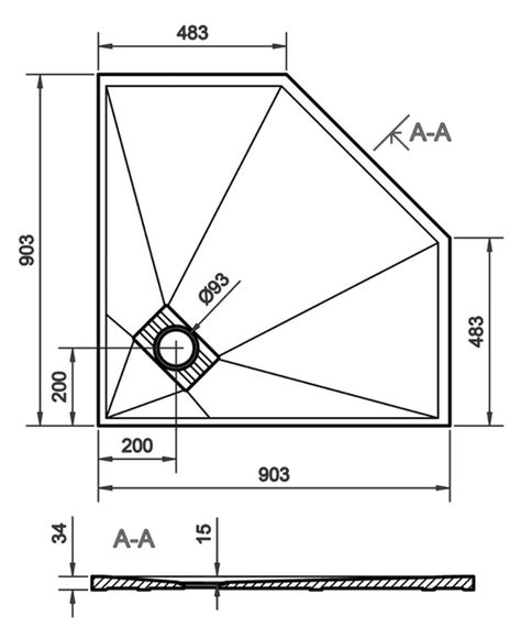 Поддон для душа S-Mix Weston 900х900 мм пятиугольный Белый – фото ...