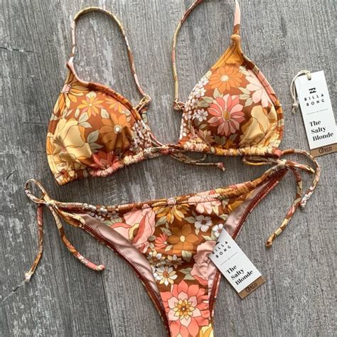 Billabong Swim Billabong Salty Blonde Back Then Slide Triangle Hike