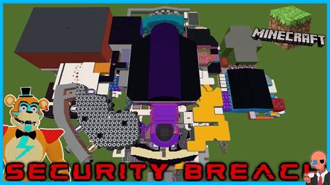 Building Five Nights At Freddy S Security Breach In Minecraft Timelapse Youtube