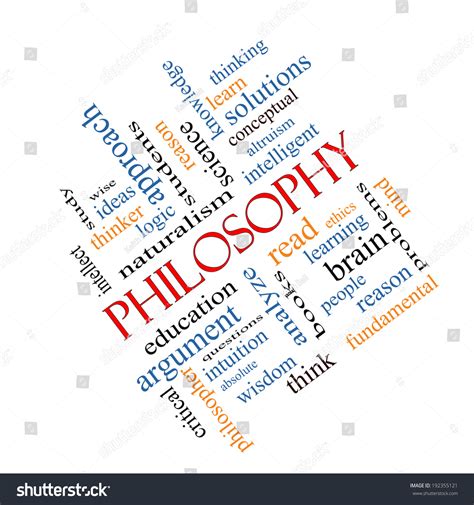 Philosophy Word Cloud Concept Angled Great Stock Illustration 192355121