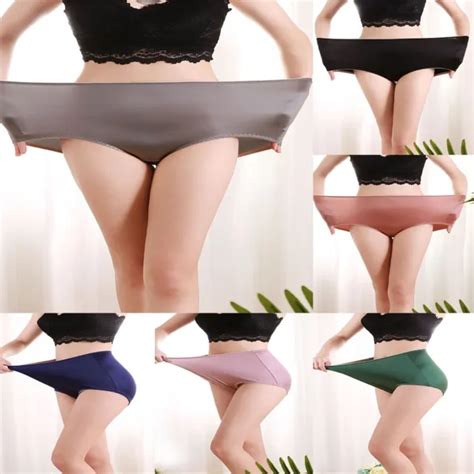 Sous V Tements Sans Couture Taille Plus Culotte Femme Satin Lingerie Slips En S Eur