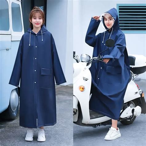 Long Raincoat Full Body Rainproof Single Man And Woman Adult Riding