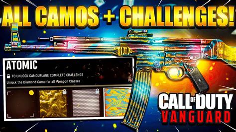 Call Of Duty Vanguard All Camos Mastery Camos And Camo Challenges