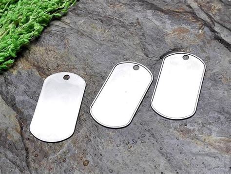 50pcs Stainless steel Dog Tags Discs Stamping Blanks Dog Tag Blanks ...