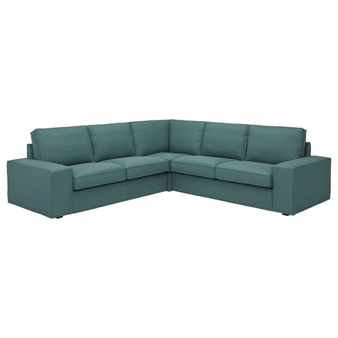 4-местный угловой диван - IKEA KIVIK, 83x95x257см, синий, КИВИК ИКЕА за ...