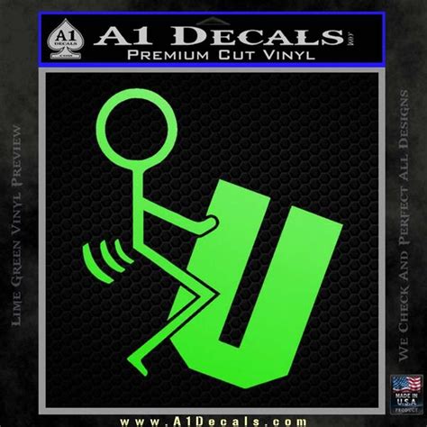 Fuck You Decal Sticker Stick Figure A1 Decals
