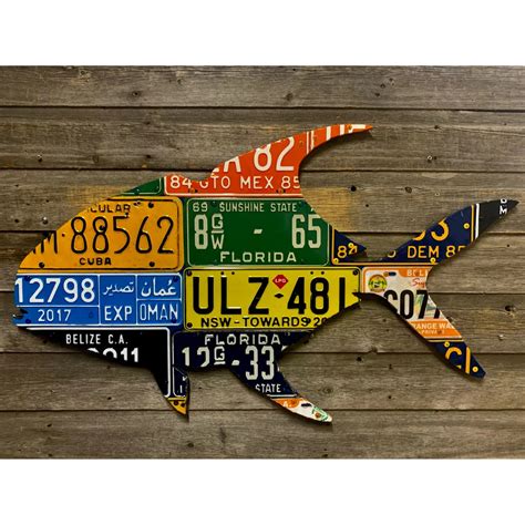 Codys Fish World Tour Permit License Plate Art Yellow Dog Flyfishing