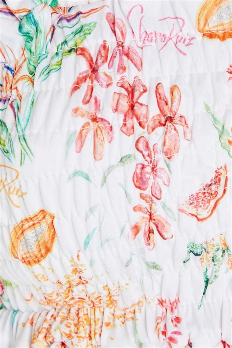 CHARO RUIZ IBIZA Shirred Bandeau Bikini Top THE OUTNET