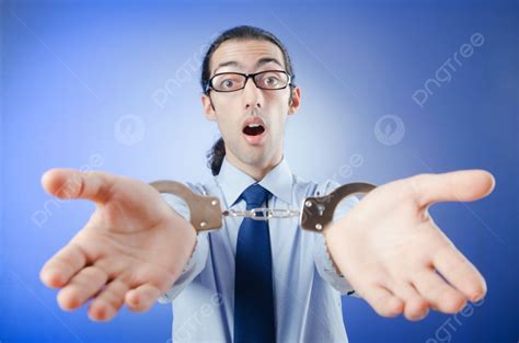 Businessman Handcuffed For His Crimes Photo Background And Picture For