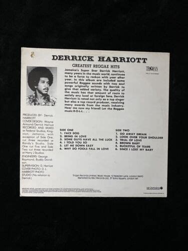 Popsike Derrick Harriott Greatest Reggae Hits Vinyl Record Soul