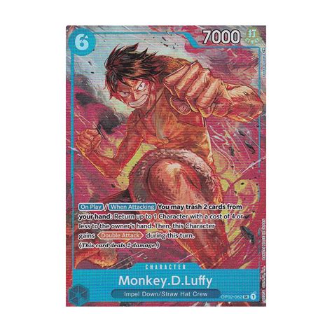 Monkey D Luffy Alternate Art Parallel Rare OP02 062 ALT Paramount War