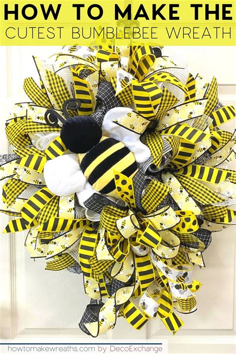 Cutest Bumblebee Wreath Ever How To Make Wreaths Wreath Making For