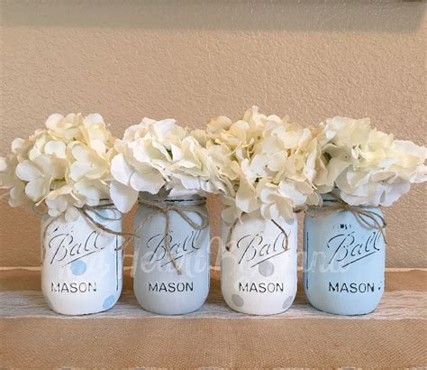 List 92 Images Boy Baby Shower Centerpieces With Mason Jars Superb