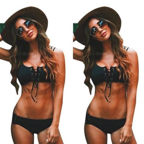 Nouveau maillot de bain été Femmes sexy bandage push up bikini