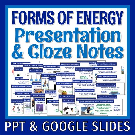 Forms Of Energy Notes Flying Colors Science