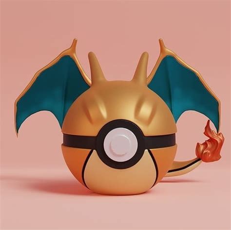 Pokemon Charizard Pokeball 3d Model 3d Printable Cgtrader