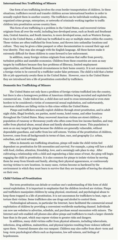 DOJ Removes International Sex Trafficking Of Minors From Areas Of Concern Page