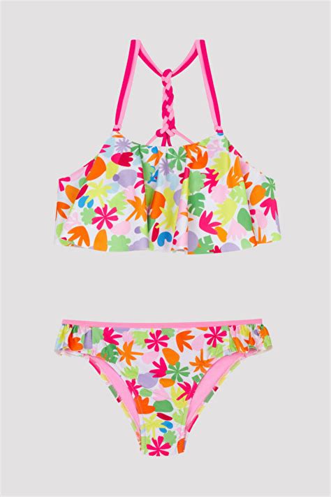 T Crochet Detailed Bandeau Bikini Tak M Pl Qzs Iy Mix Ok Renkli Penti