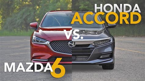 2019 Honda Accord Vs Mazda6 Comparison Youtube