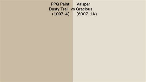 PPG Paint Dusty Trail 1097 4 Vs Valspar Gracious 6007 1A Side By