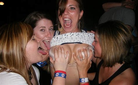 She Can T Believe Her Friends Are Squeezing And Licking Her Boobs Porn Pic